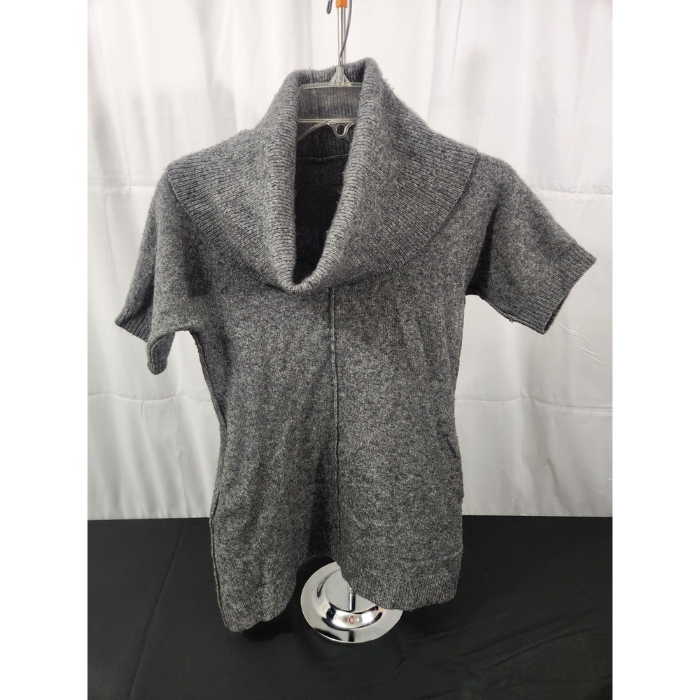 Banana Republic Sweater Womens Small Gray Wool Blend Cowl‎ Neck Pullover